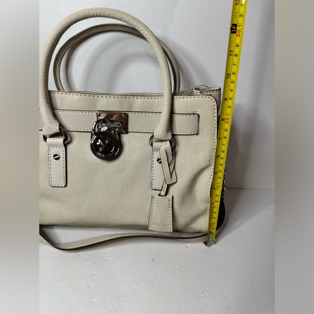 Michael Kors Hamilton Satchel Shoulder Bag Ivory - Picture 4 of 14